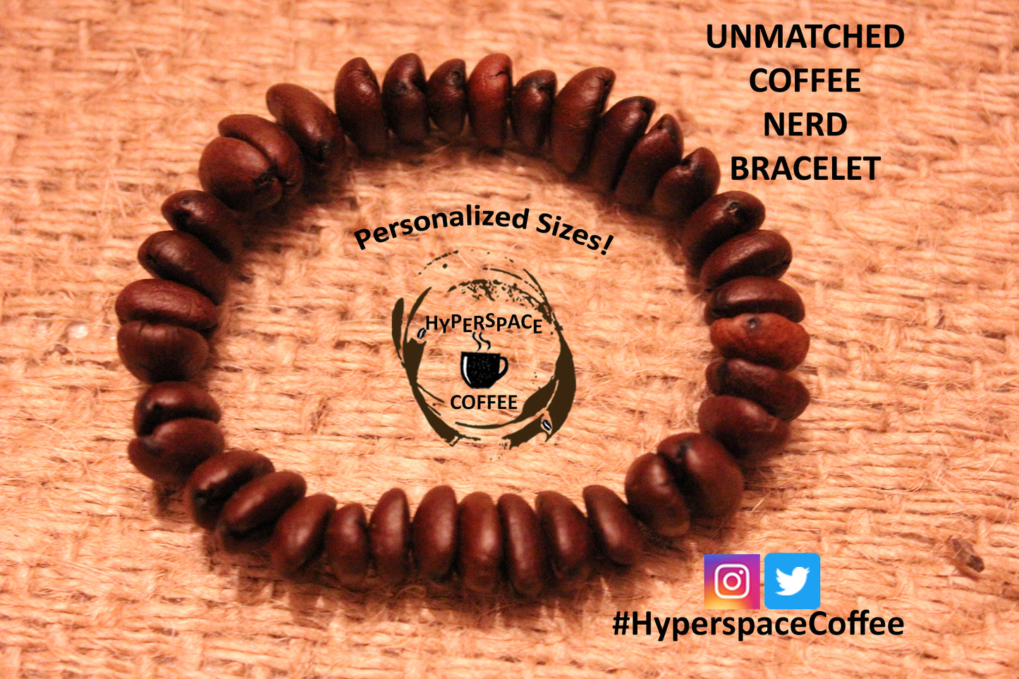 Hyperspace Coffee Bracelet - Unmatched Coffee Nerd Bracelet - Coffee Nerd, Coffee Addict, Coffee Lover Gift Idea