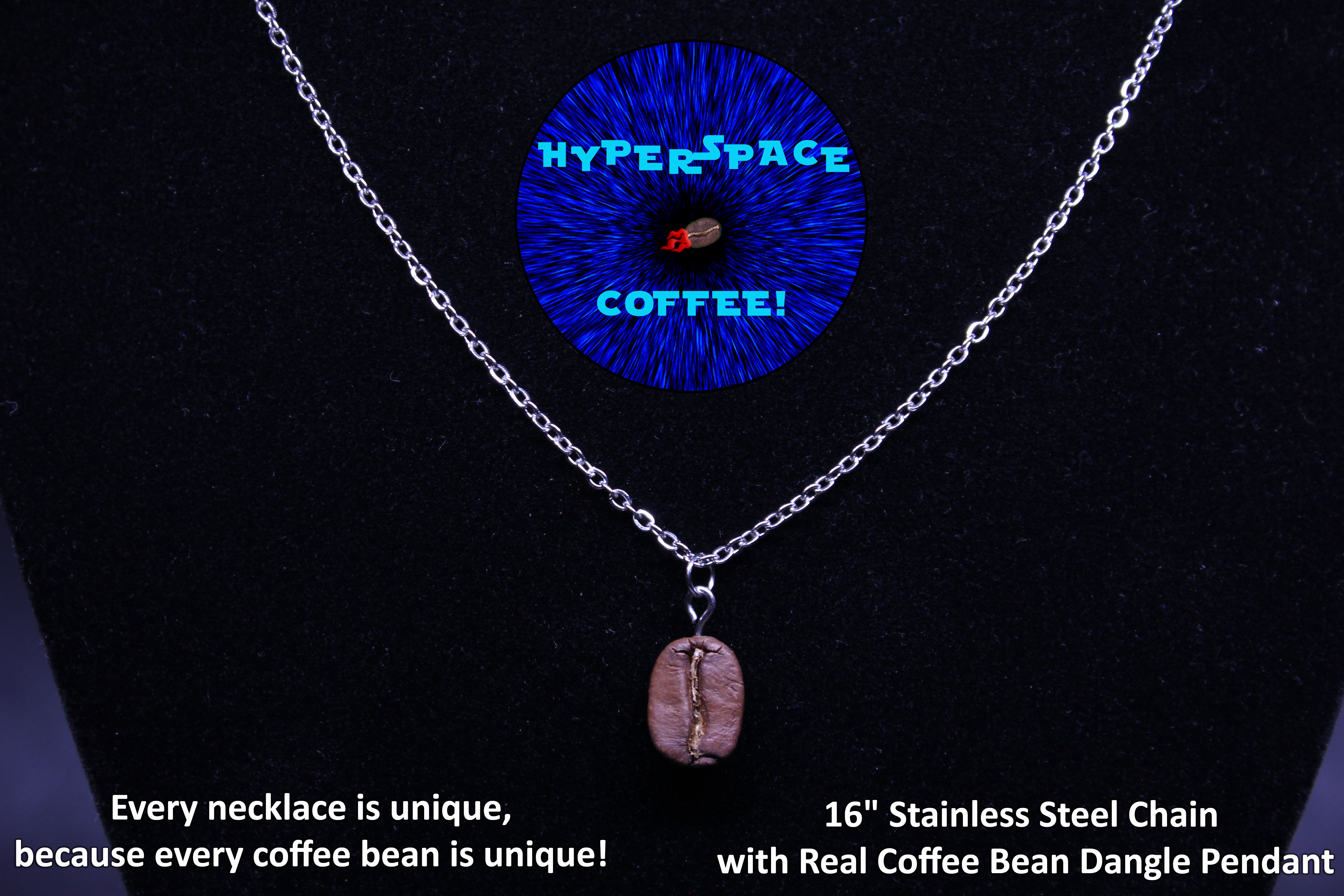 7-40 Inch 316L Stainless Steel Hollow Out Coffee Bean Bead Chain Necklace