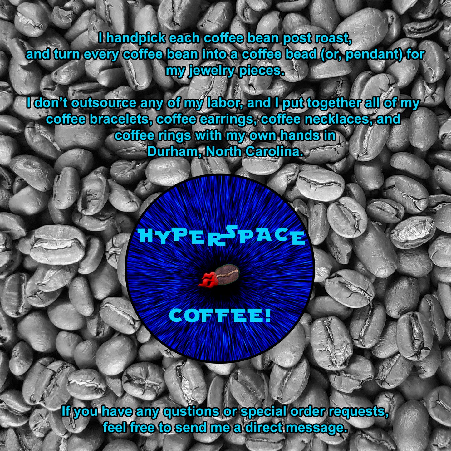 Hyperspace Coffee Bracelets Bundle Discount - Get a One Way Facing & Paired Facing Real Coffee Bean Bracelet - Handmade in U.S.A.